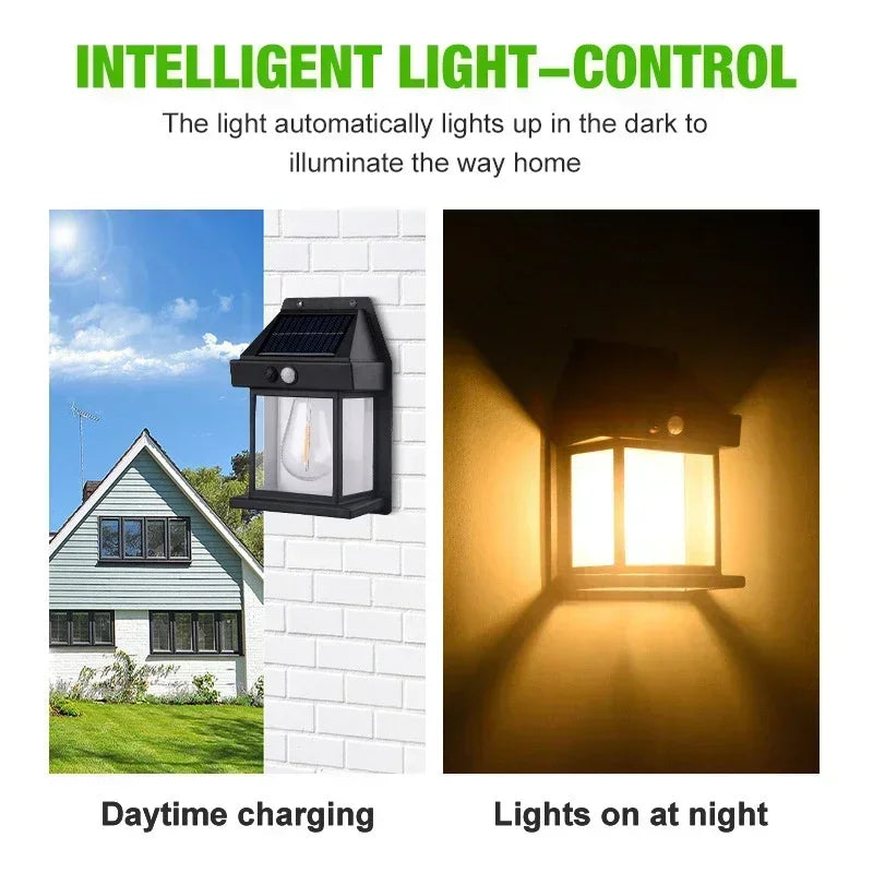 Solar Waterproof Outdoor Wall Light with Motion Sensor