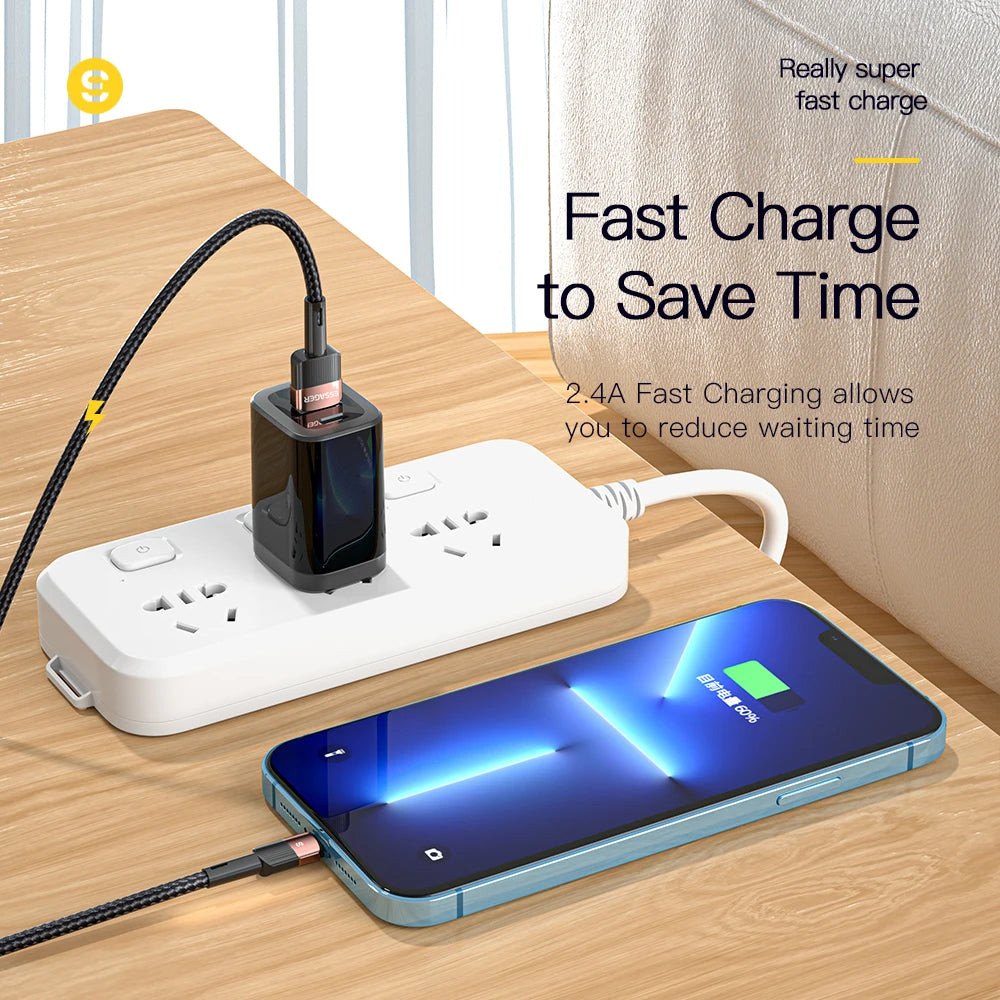 Essager USB Cable For Iphone Fast Charging Mobile Phone Data Line For Ipad Charger