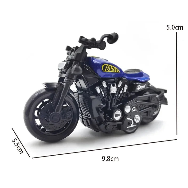 Childrens Simulation Race Toy Car Alloy Pull Back Vintage Motorcycle Car Toys for Kids 2 To 4 Years Old Boys Birthday Gifts