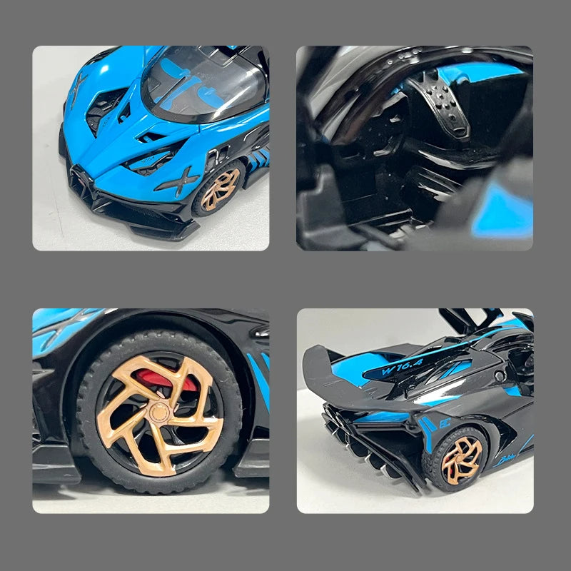 Bolide Alloy Car Model Diecasts Toy With Sound and Light Vehicles Decoration Toys For Kids Gift