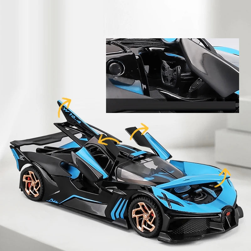 Bolide Alloy Car Model Diecasts Toy With Sound and Light Vehicles Decoration Toys For Kids Gift