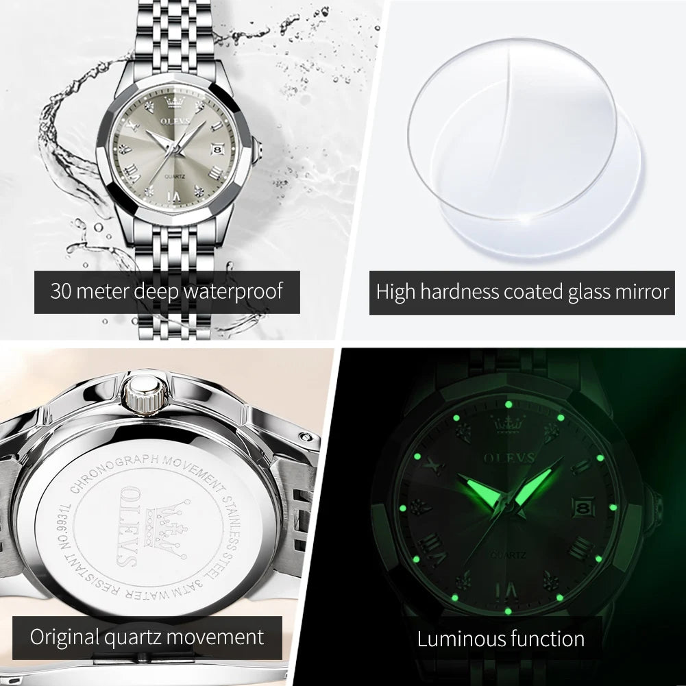 OLEVS Elegant Fashion Women's Watches Luxury Brand Original