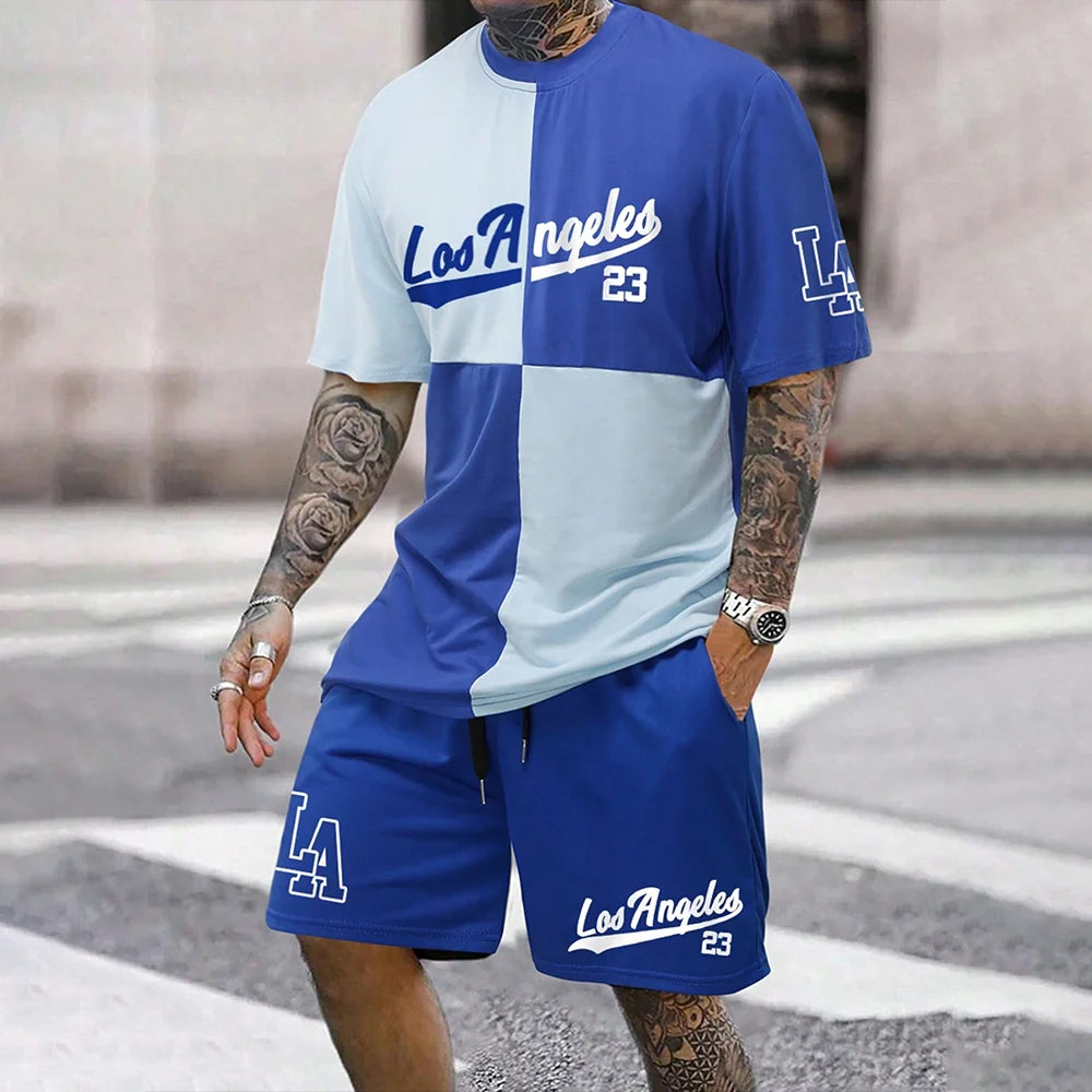 2024 New Fashion 3D Printed Men's Suit Oversized Clothing Short Sleeve Shorts Suit Men's Sportswear Summer Casual Suit