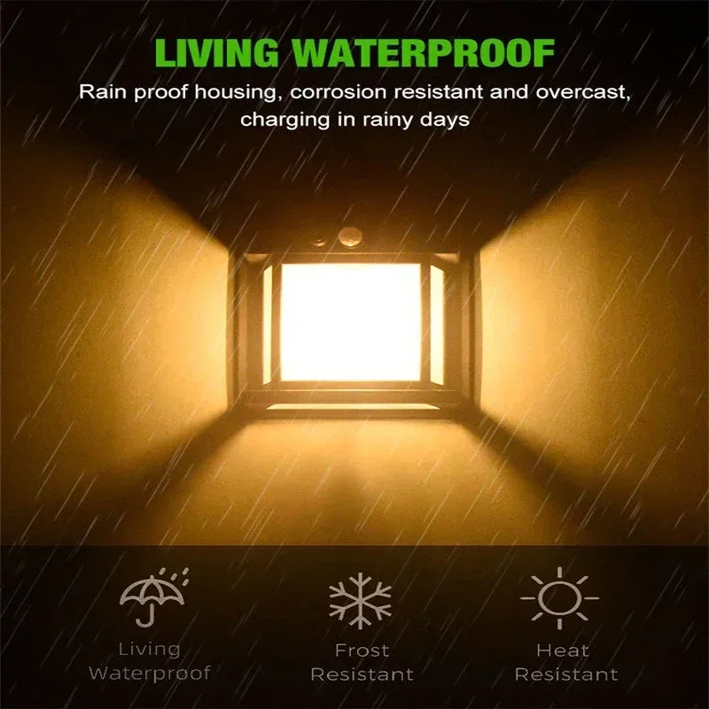 Solar Waterproof Outdoor Wall Light with Motion Sensor