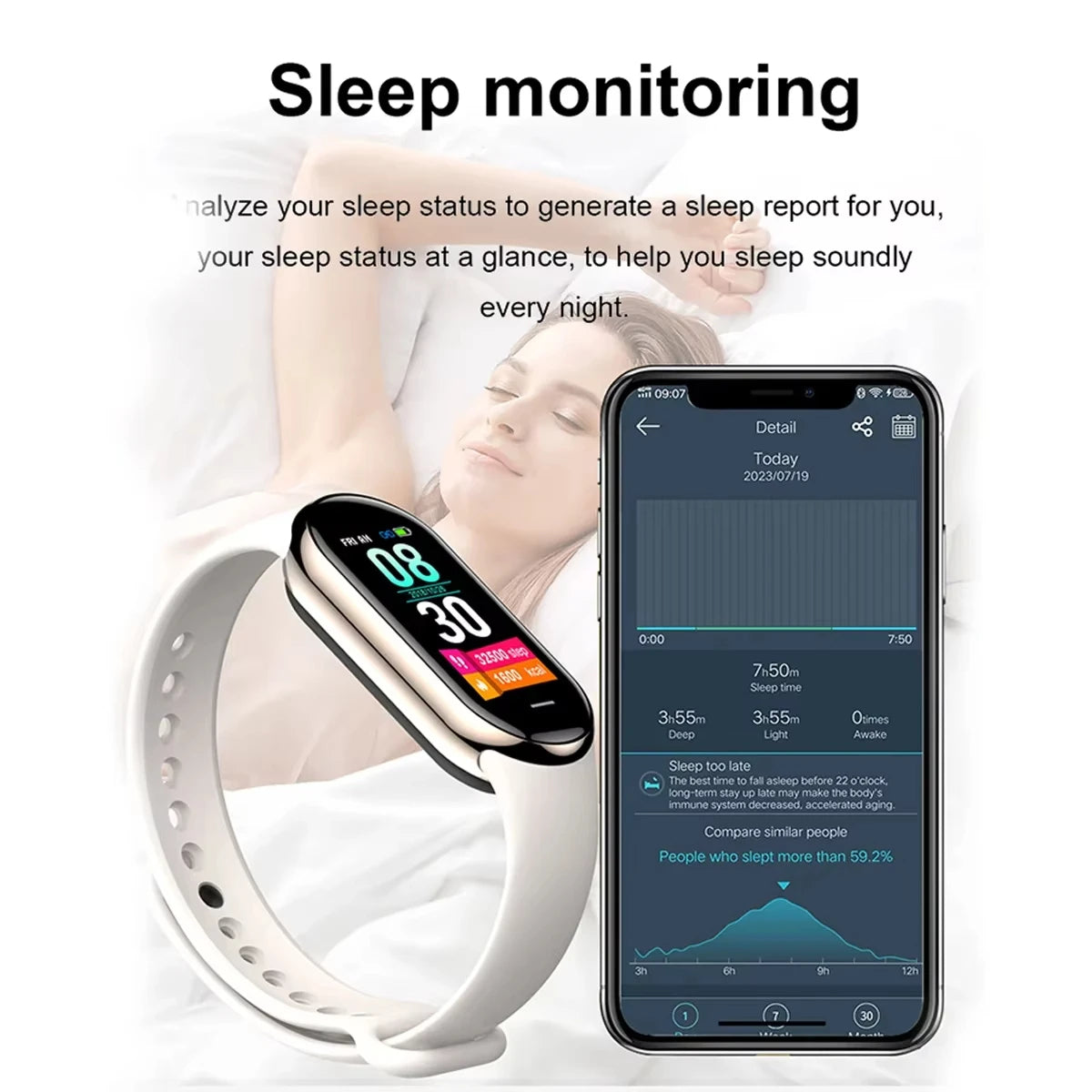 Xiaomi Smart Watch Fitness Heart Rate Sports Fitness Tracking Bracelet