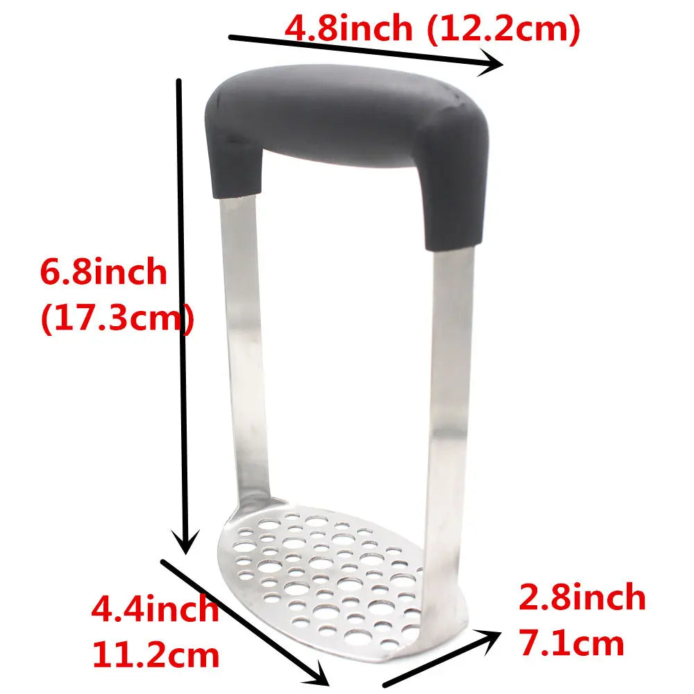 Stainless Steel Potato Masher Foldable Vegetables and Fruit Ricer Handheld Garlic Presser