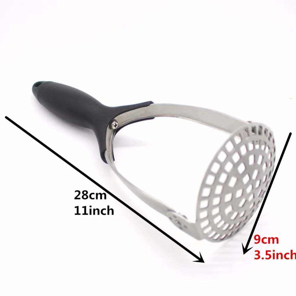 Stainless Steel Potato Masher Foldable Vegetables and Fruit Ricer Handheld Garlic Presser