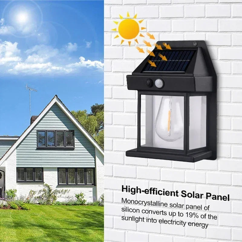 Solar Waterproof Outdoor Wall Light with Motion Sensor