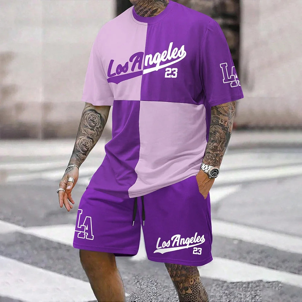 2024 New Fashion 3D Printed Men's Suit Oversized Clothing Short Sleeve Shorts Suit Men's Sportswear Summer Casual Suit