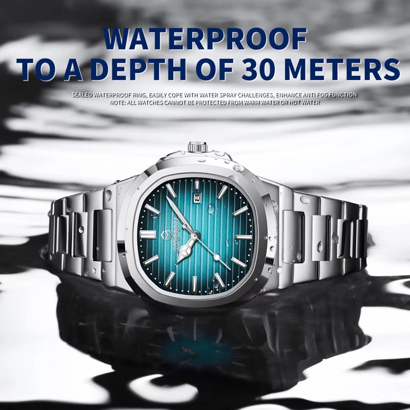 2025 New Luxury Military Man Watch Square Waterproof Luminous Date
