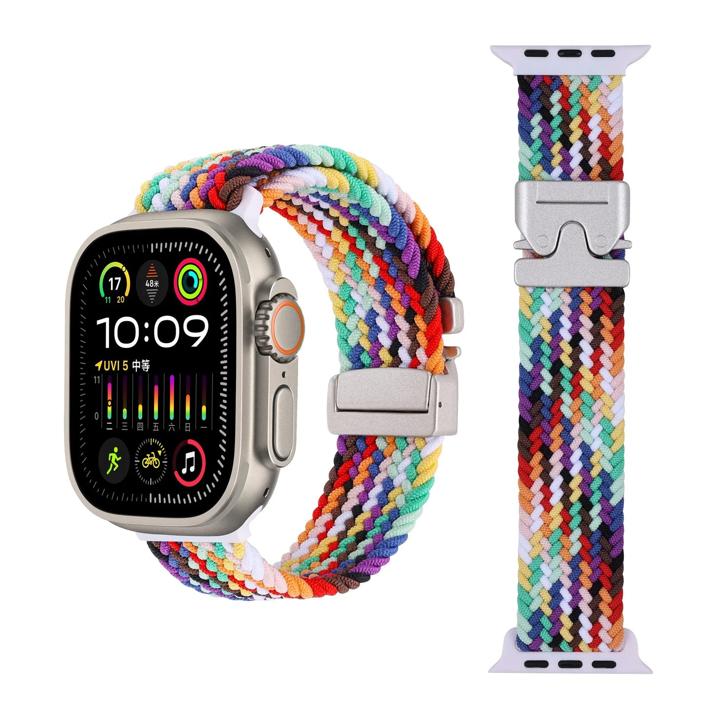 Nylon Strap for Apple Watch Band 46mm 45mm 44mm