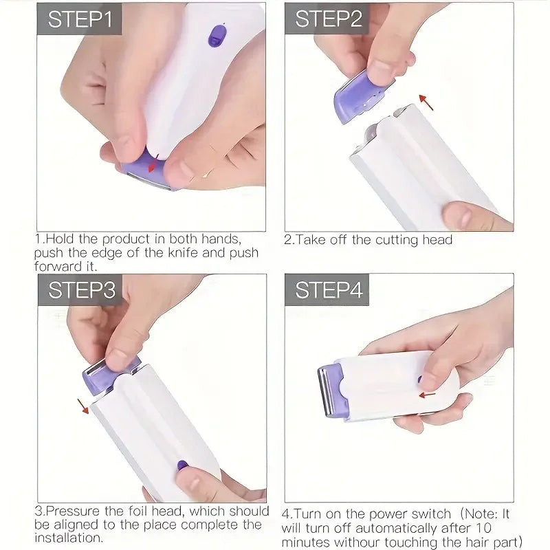 Women's Electric Hair Removal DeviceLeg and Armpit Hair Removal Device Induction Type Automatic Start Stop ShaverTrimmer for Men