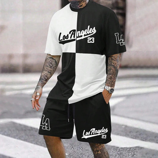 2024 New Fashion 3D Printed Men's Suit Oversized Clothing Short Sleeve Shorts Suit Men's Sportswear Summer Casual Suit