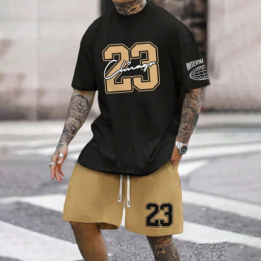 2024 New Fashion 3D Printed Men's Suit Oversized Clothing Short Sleeve Shorts Suit Men's Sportswear Summer Casual Suit