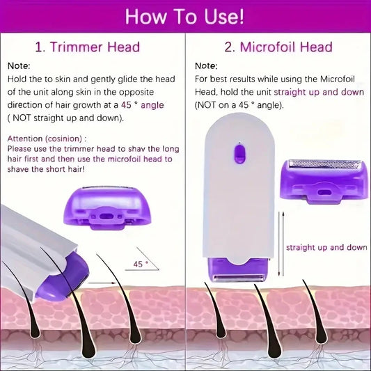 Women's Electric Hair Removal DeviceLeg and Armpit Hair Removal Device Induction Type Automatic Start Stop ShaverTrimmer for Men